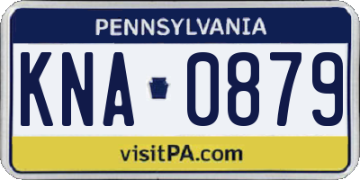 PA license plate KNA0879