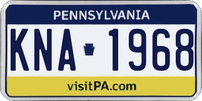 PA license plate KNA1968