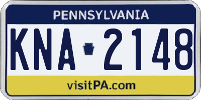 PA license plate KNA2148