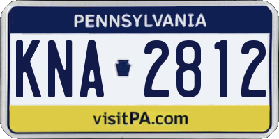 PA license plate KNA2812