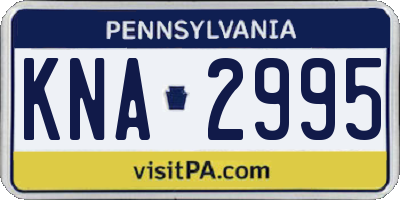 PA license plate KNA2995