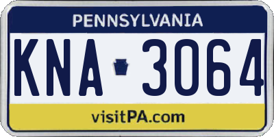 PA license plate KNA3064