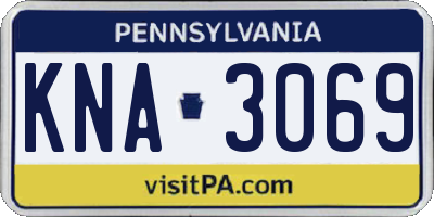 PA license plate KNA3069