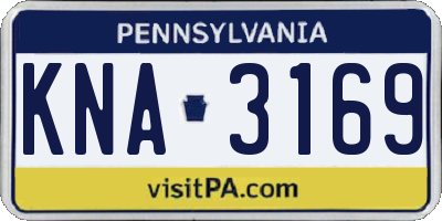 PA license plate KNA3169