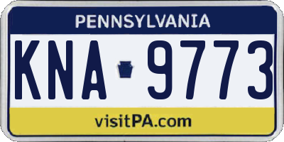 PA license plate KNA9773