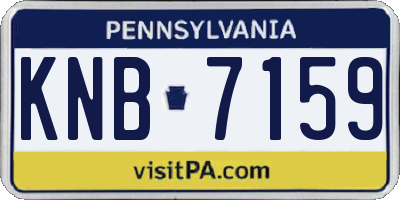 PA license plate KNB7159