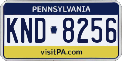 PA license plate KND8256