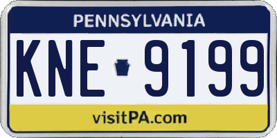 PA license plate KNE9199