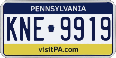 PA license plate KNE9919