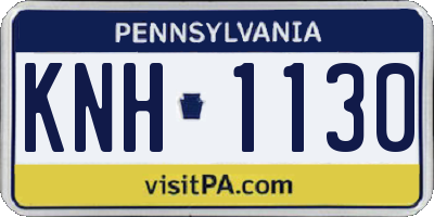 PA license plate KNH1130