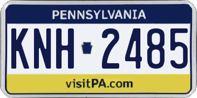 PA license plate KNH2485