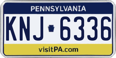 PA license plate KNJ6336