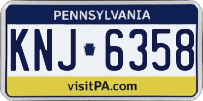 PA license plate KNJ6358