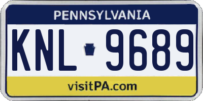 PA license plate KNL9689