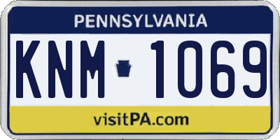 PA license plate KNM1069