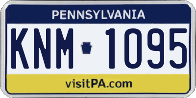 PA license plate KNM1095