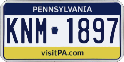 PA license plate KNM1897