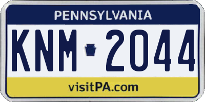 PA license plate KNM2044