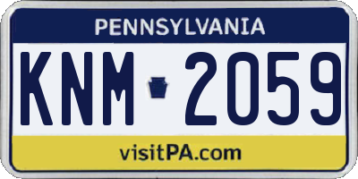 PA license plate KNM2059