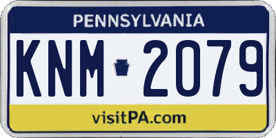PA license plate KNM2079