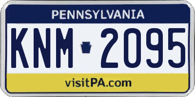 PA license plate KNM2095