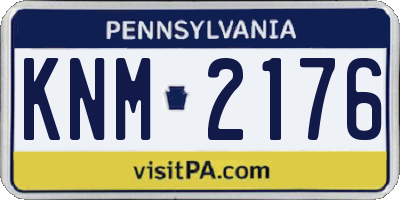 PA license plate KNM2176