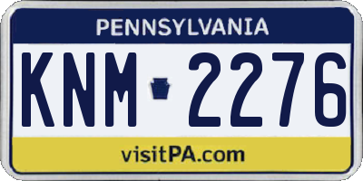 PA license plate KNM2276