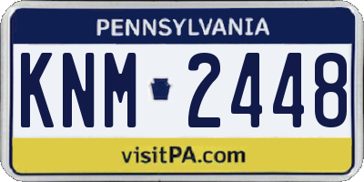 PA license plate KNM2448
