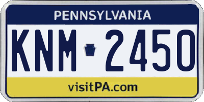 PA license plate KNM2450
