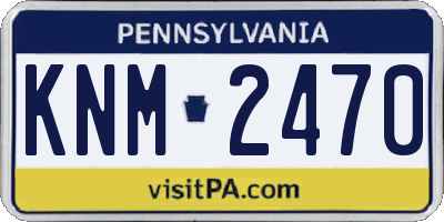PA license plate KNM2470