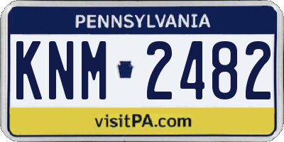 PA license plate KNM2482