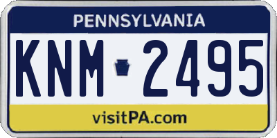 PA license plate KNM2495