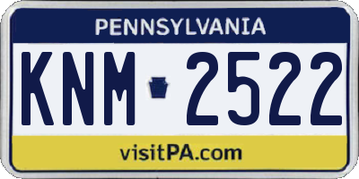 PA license plate KNM2522