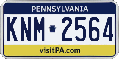 PA license plate KNM2564