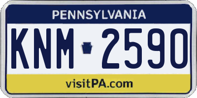 PA license plate KNM2590