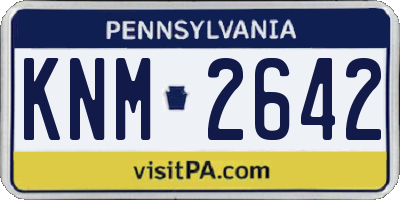 PA license plate KNM2642