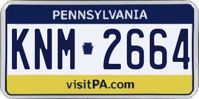 PA license plate KNM2664