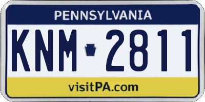 PA license plate KNM2811