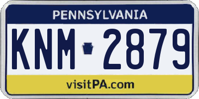 PA license plate KNM2879