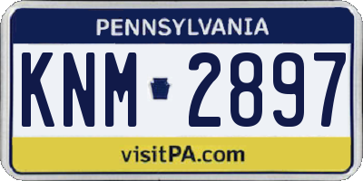 PA license plate KNM2897
