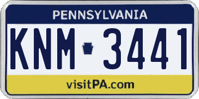 PA license plate KNM3441