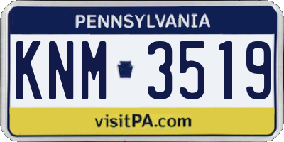 PA license plate KNM3519