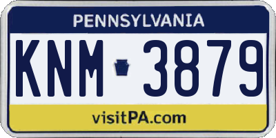 PA license plate KNM3879