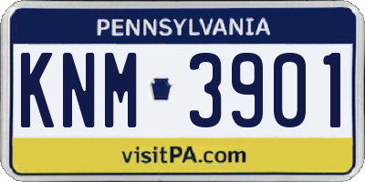 PA license plate KNM3901