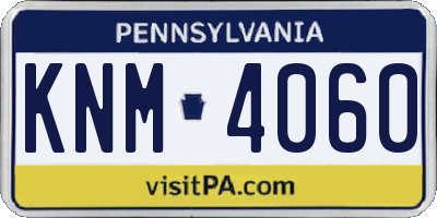PA license plate KNM4060