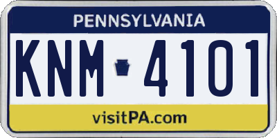 PA license plate KNM4101