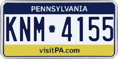 PA license plate KNM4155