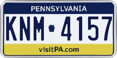 PA license plate KNM4157