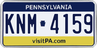 PA license plate KNM4159
