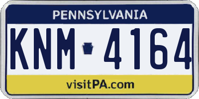 PA license plate KNM4164
